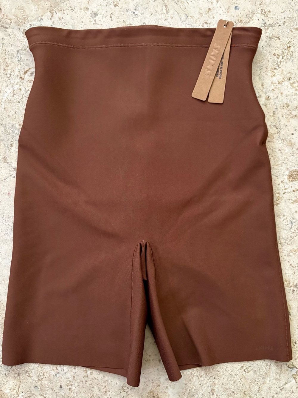 SKIMS Chocolate High-Waist Shaping Bike Shorts, M, NWT